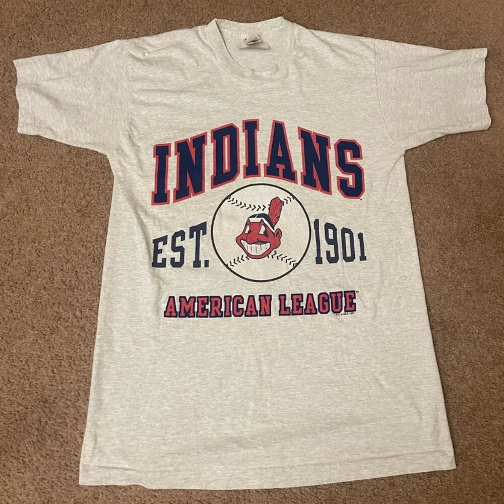 Vintage 1991 Cleveland Indians Graphic Tee Shirt